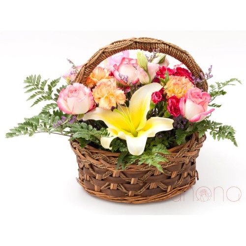 SPRING WONDERFUL FLOWERS BASKET
